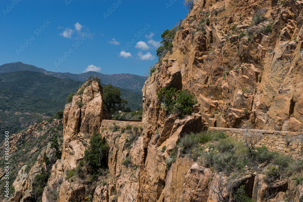 Felsenlandschaft Calanches auf der Insel Korsika