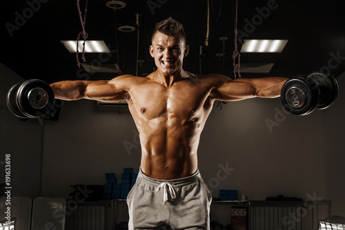 Sporty man on GYM