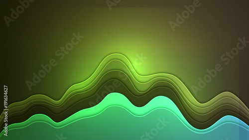 Wavy green layers