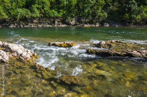 Panoramic view of Ardeche river