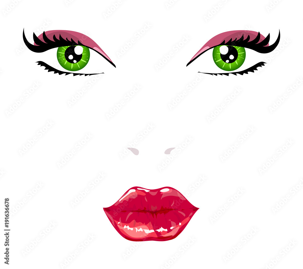 Woman face vector illustration Woman face vector illustration