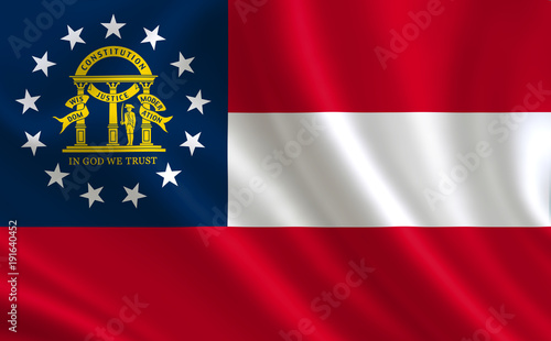 Flag of the state Georgia. A series of 