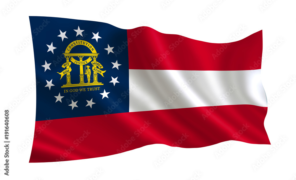 Flag of the state Georgia. A series of 
