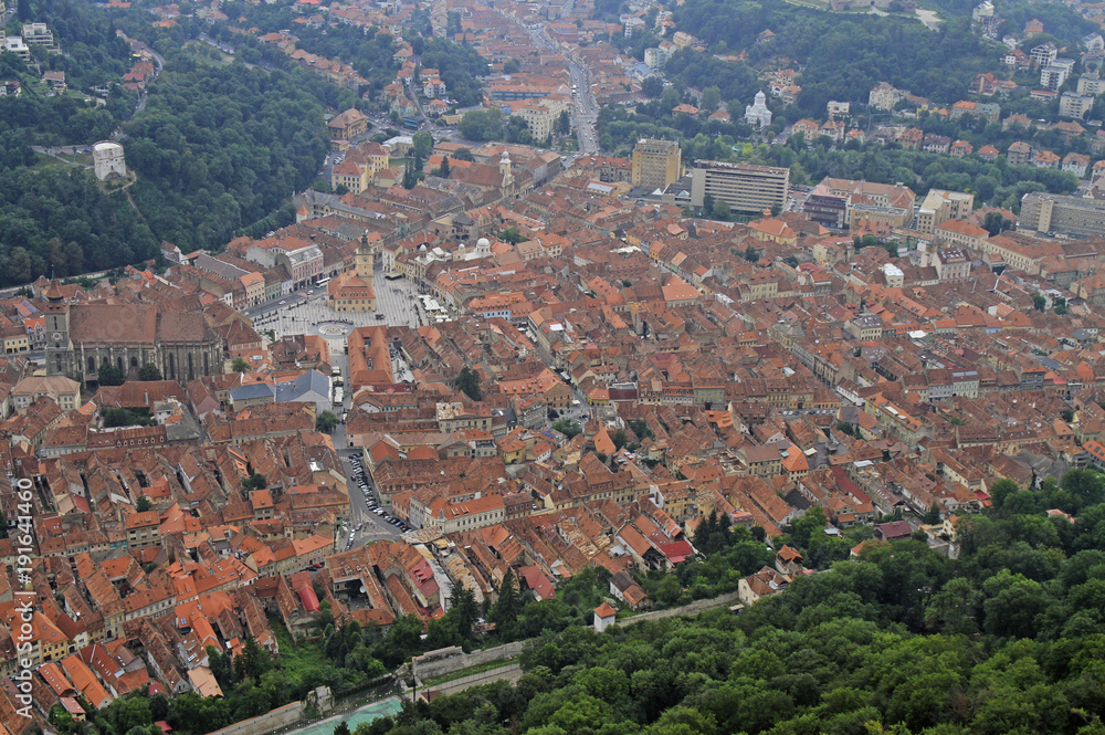 View from the top of Tampa mountain over Brasov city