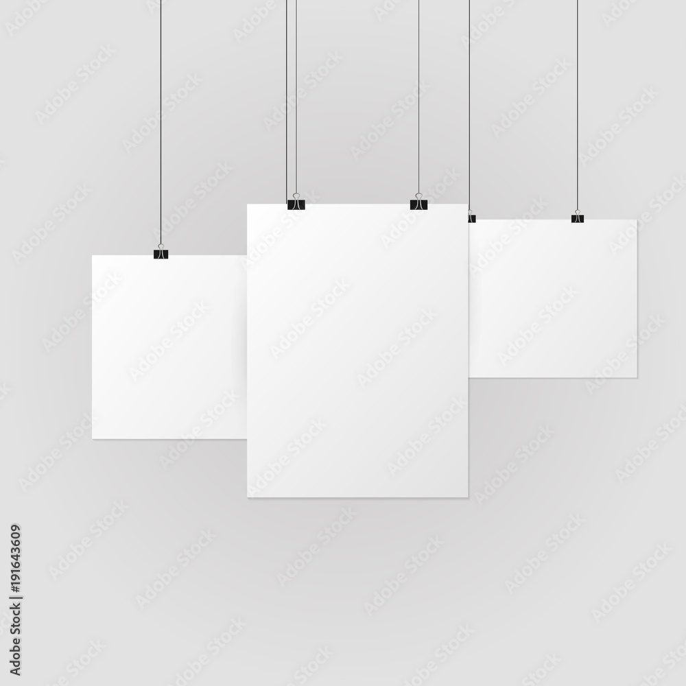 Mock up realistic poster set Mock up realistic poster set
