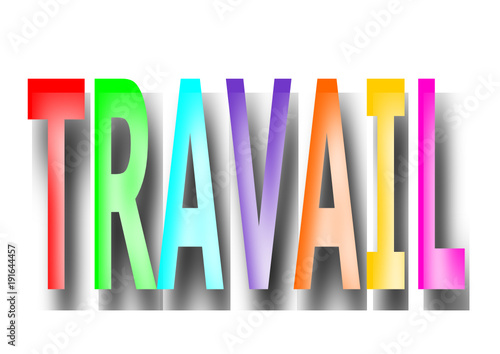travail en lettres graphiques,colorées 