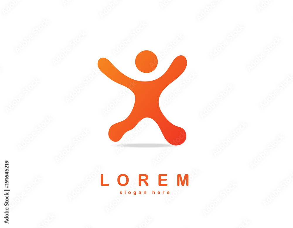 Happy character logo Happy character logo