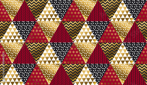 Red and gold xmas carnival pattern.