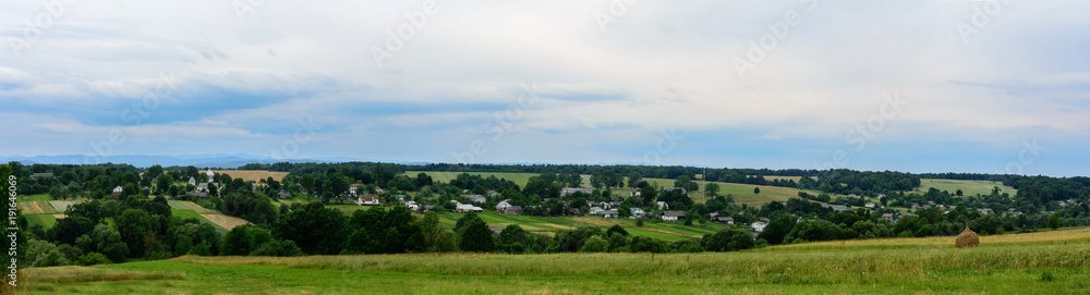 Amazing panorama of a small Ukrainian village