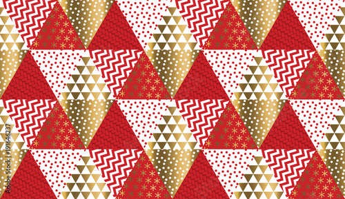 Red and gold xmas carnival pattern.