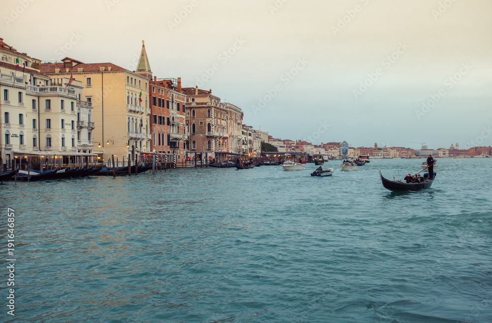 Venezia canal grande lagoon City in winter Travel europe Italy