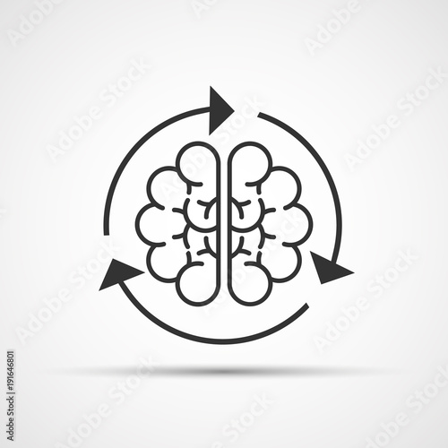 Brain loading. Vector illustration.