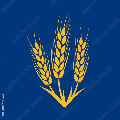 Agriculture wheat Logo Template. Vector illustration