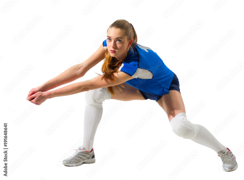 Young woman volleyball player (without ball version) Young woman volleyball player (without ball version)