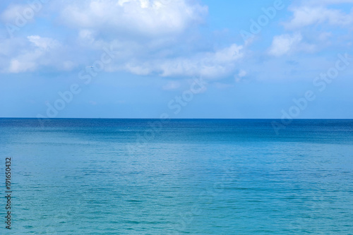 Beautiful tropical seascape. Sky and sea.