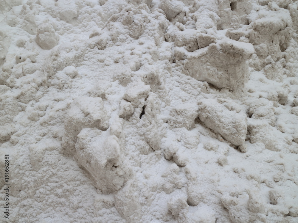 snow pile close-up snow pile close-up