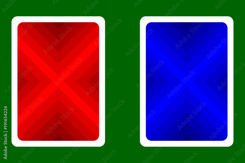 Obraz premium Playing Card Back Designs - diagonal lines pattern, vector set,