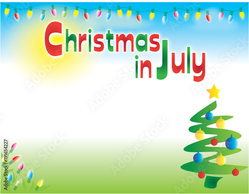 Christmas in July Background Template Horizontal