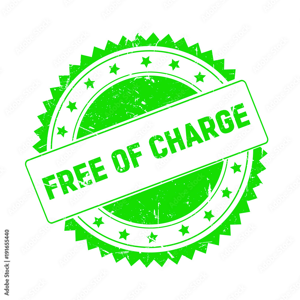 Free Of Charge green grunge stamp isolated