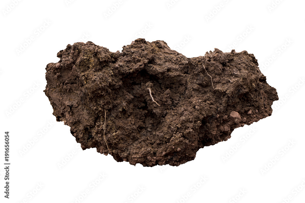 soil isolated on white background soil isolated on white background