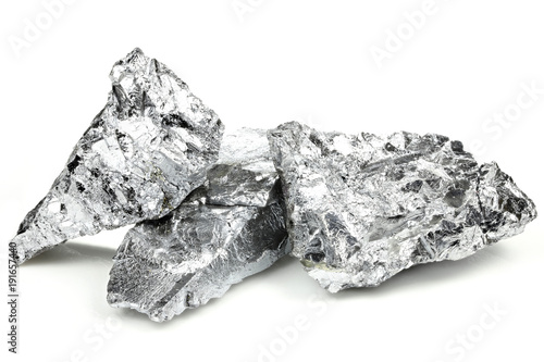 99.9% fine chromium isolated on white background photo