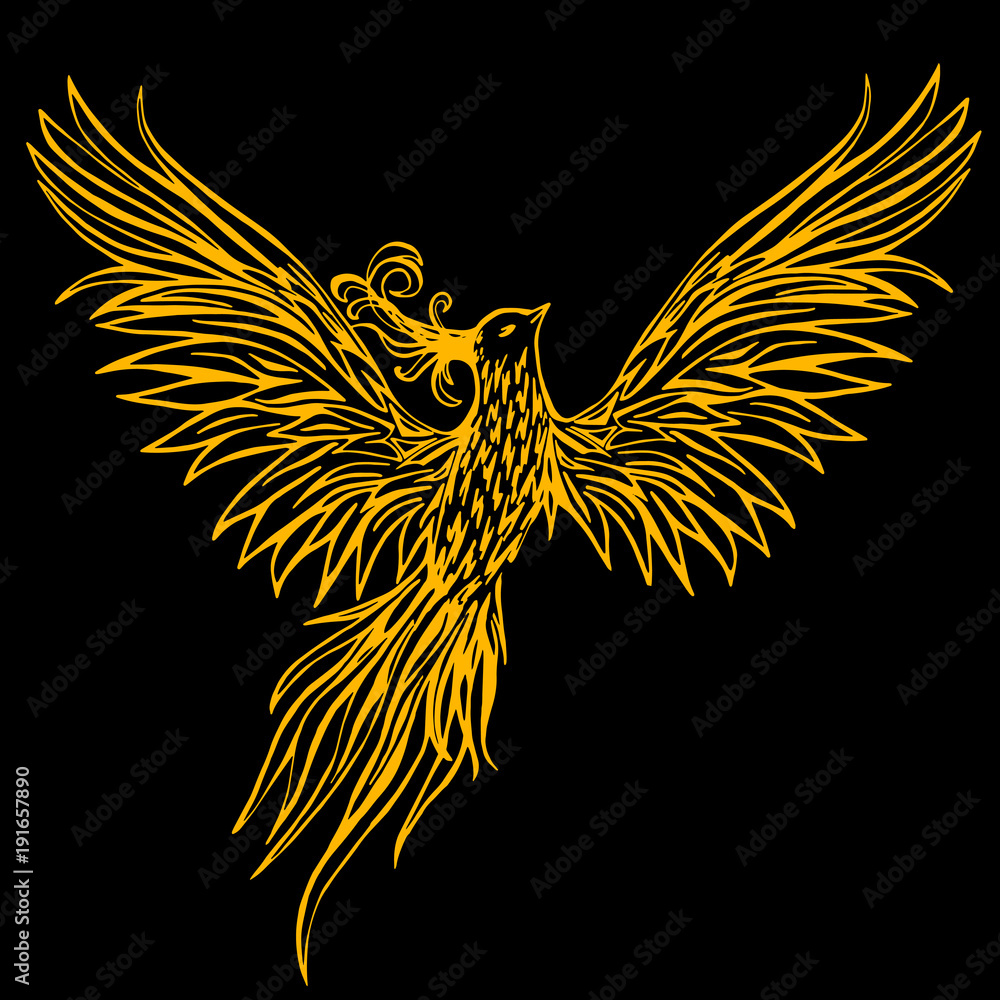 Tribal Phoenix vector illustration Stock Vector | Adobe Stock