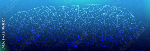 Technological virtual background. Digital networking concept. 3D Rendering