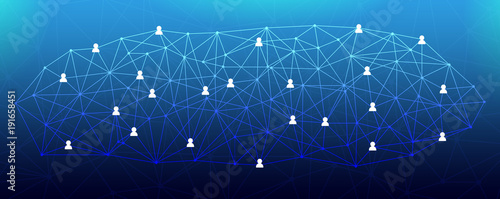 Technological virtual background. Digital networking concept. 3D Rendering