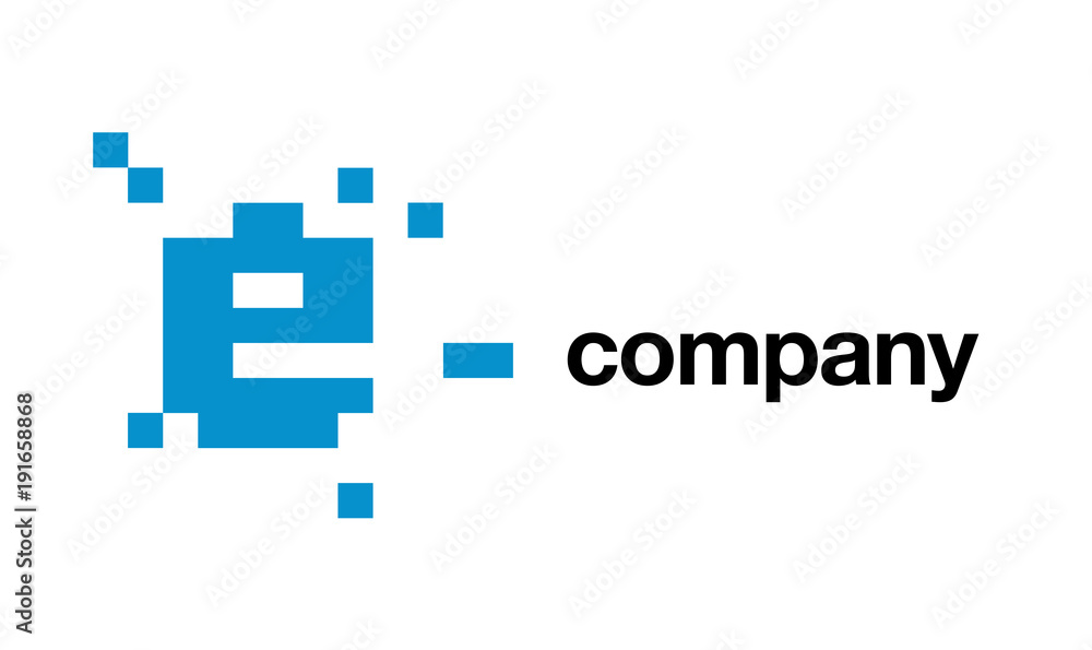 Initial letter E logo design like pixel. Initial letter E logo design like pixel.