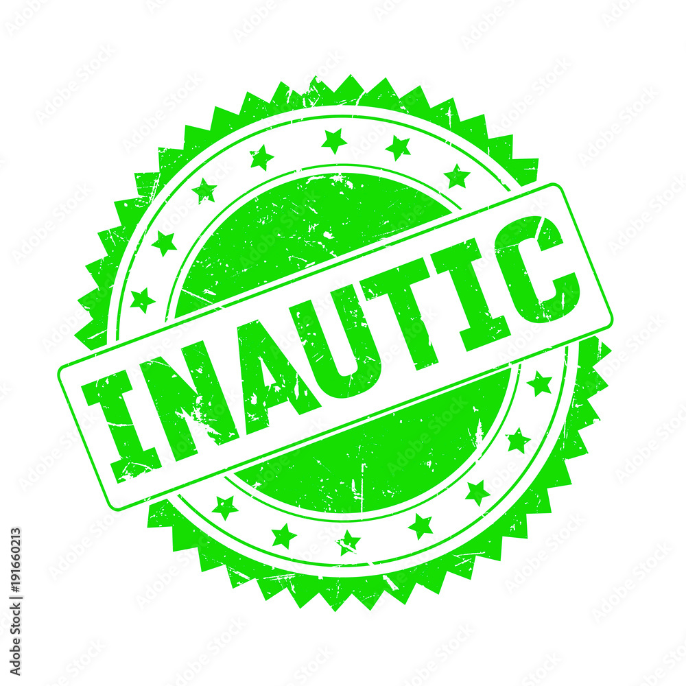 Inautic green grunge stamp isolated Inautic green grunge stamp isolated