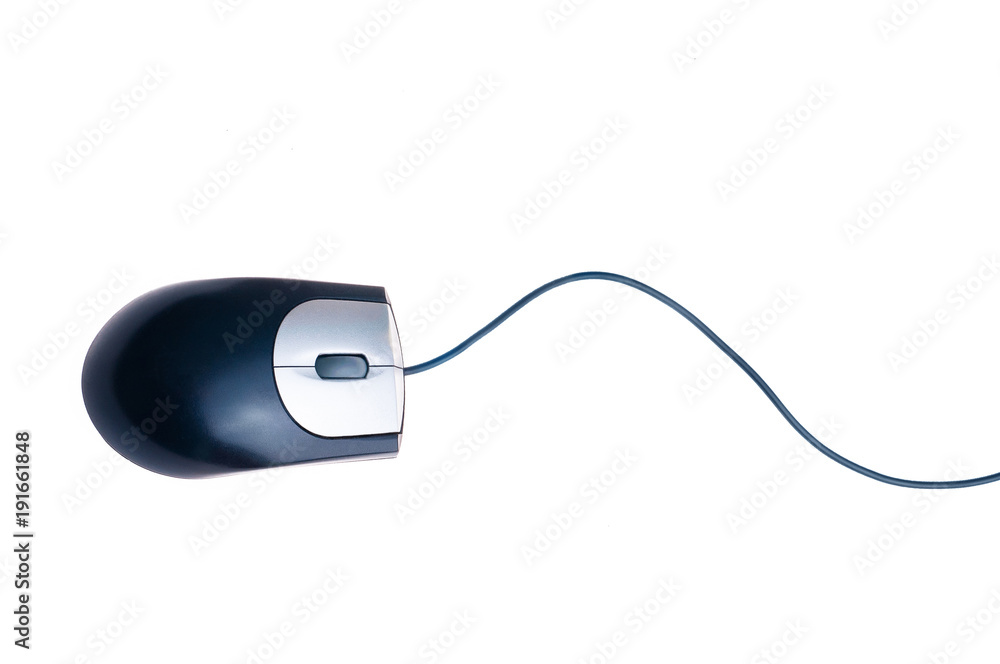 Top view of computer mouse isolated on white Top view of computer mouse isolated on white