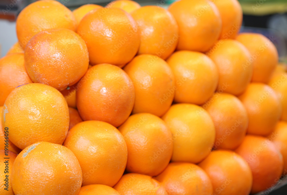 many ripe orange