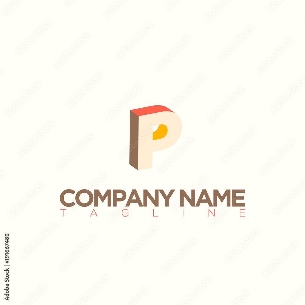 P LETTER LOGO TEMPLATE P LETTER LOGO TEMPLATE