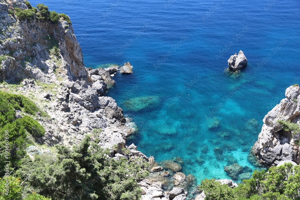Paleokastritsa sea coast - Corfu Island Paleokastritsa sea coast - Corfu Island