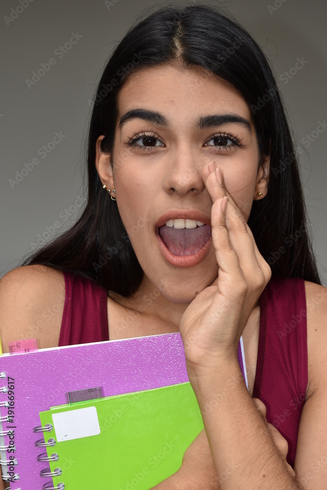 Talking Diverse Girl Student Talking Diverse Girl Student
