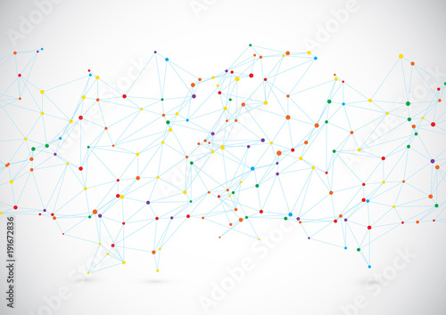 Modern technology background with connecting lines and dots