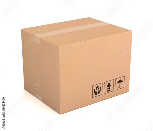 blank cardboard box 3d illustration photo