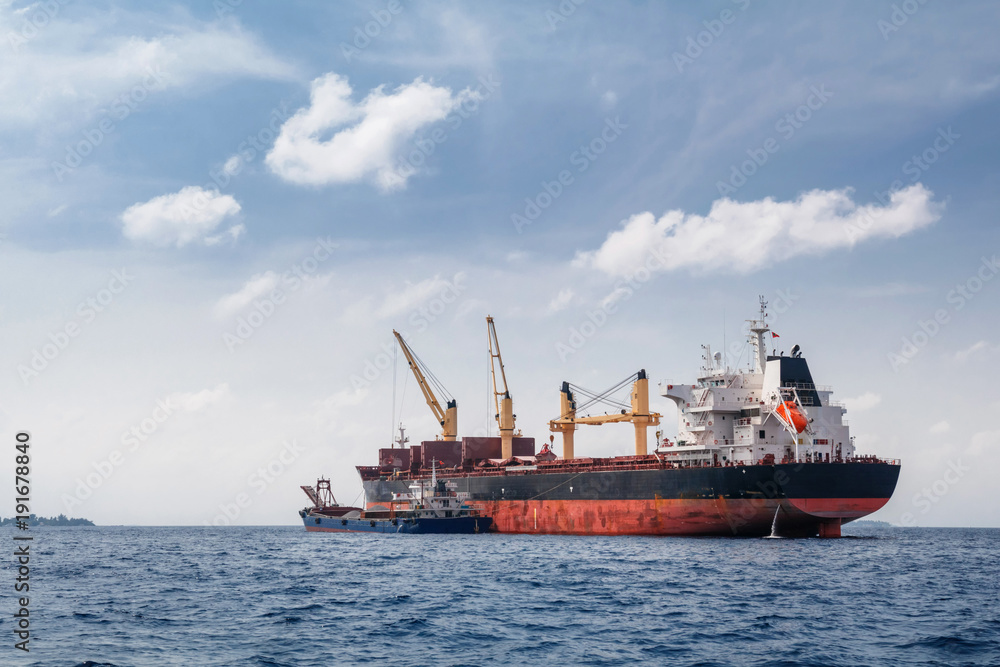 International Container Cargo ship in the ocean, Freight Transportation