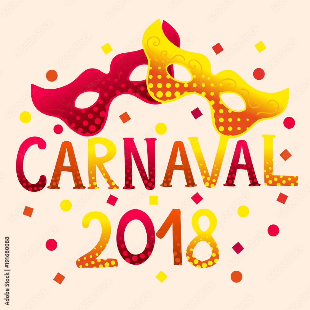 Carnaval 2018 vector stock illustration