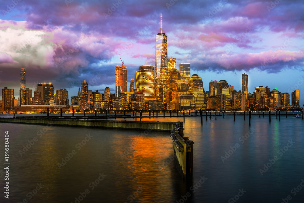 A View of Manhattan from Hoboken Park, New Jersey
