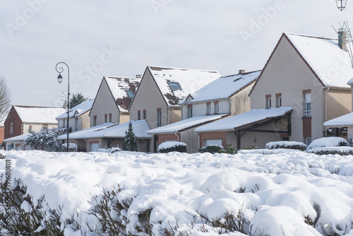 Carta da parati neige en région parisienne