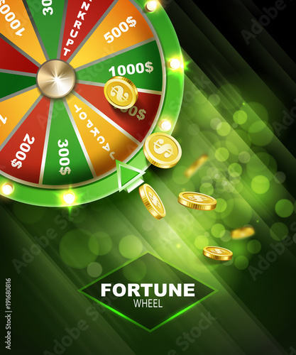 Wheel of fortune gambling background