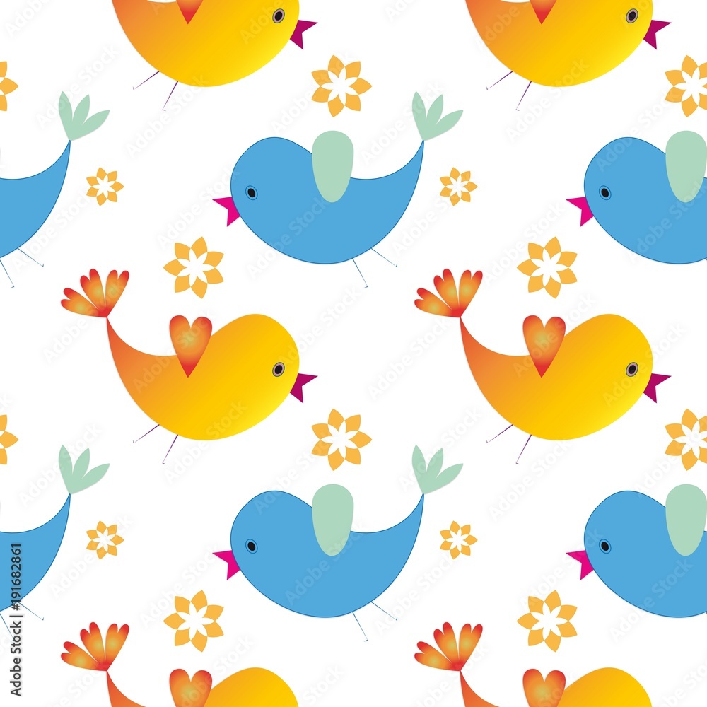 Happy Easter. Happy Birds. Happy Easter. Happy Birds.