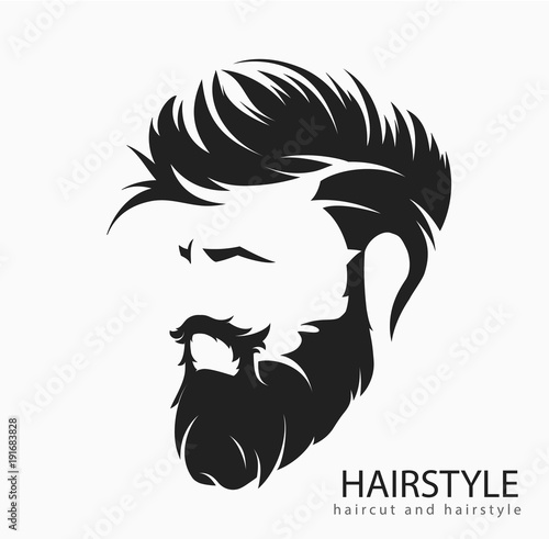 mens hairstyle with a beard and mustache