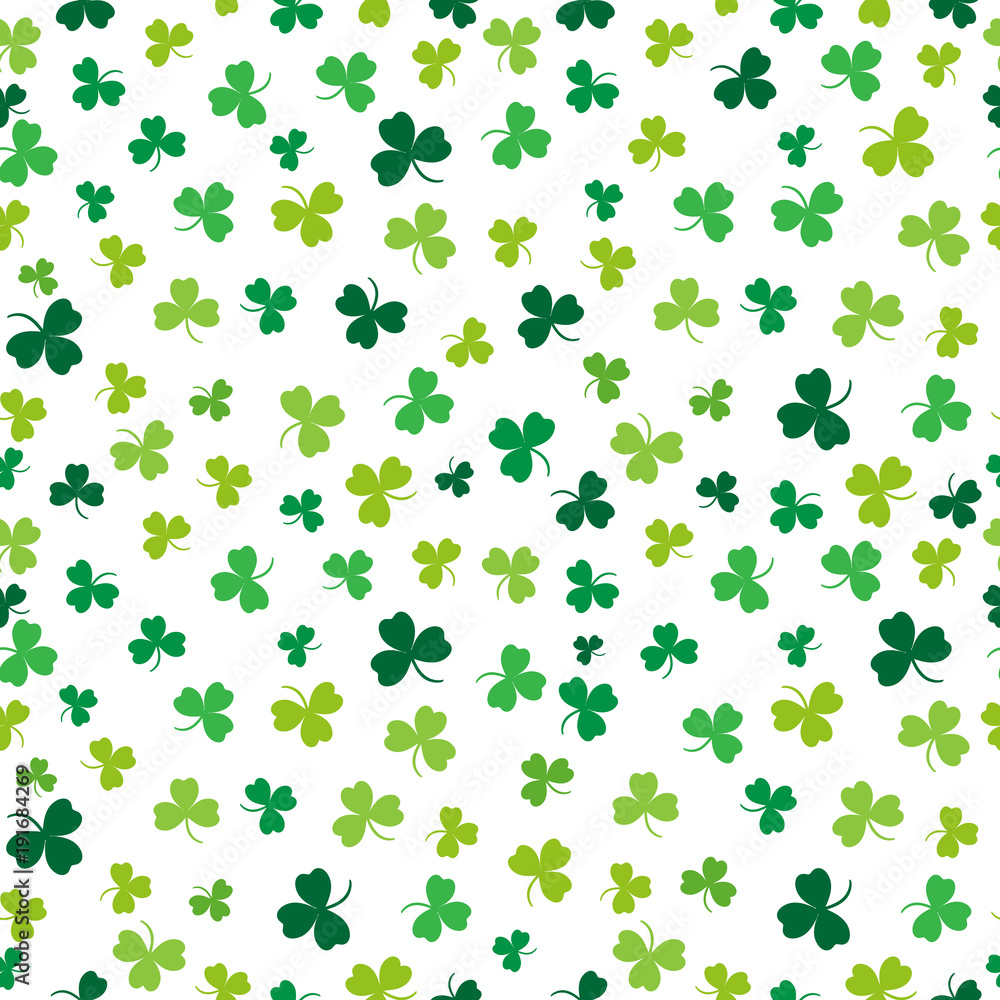 Saint Patricks Day. Seamless pattern. Green clover. Vector Saint Patricks Day. Seamless pattern. Green clover. Vector