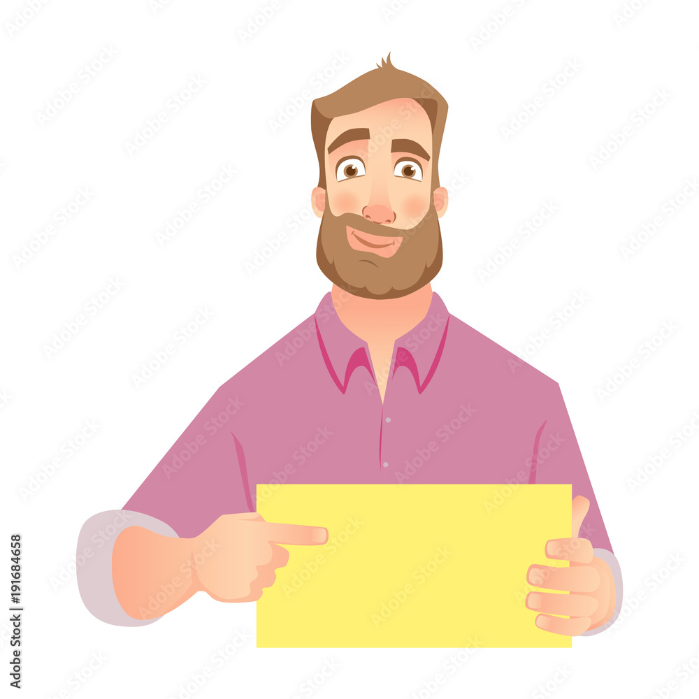 man holding blank paper man holding blank paper