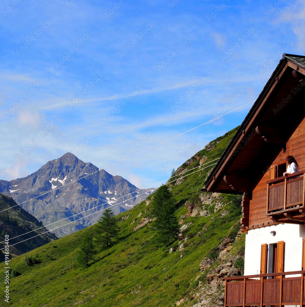Alpine Guesthouse Against Mountains