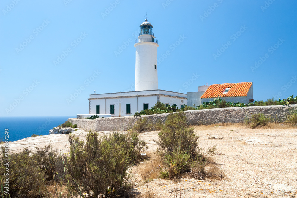 Faro de la Mola lighthouse, Formentera island, Spain