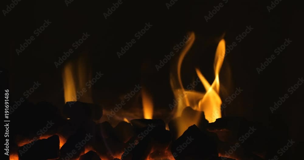burning coal in the stove burning coal in the stove