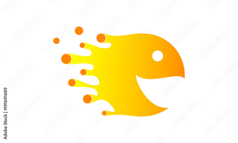 Orange Cartoon Illustration logo